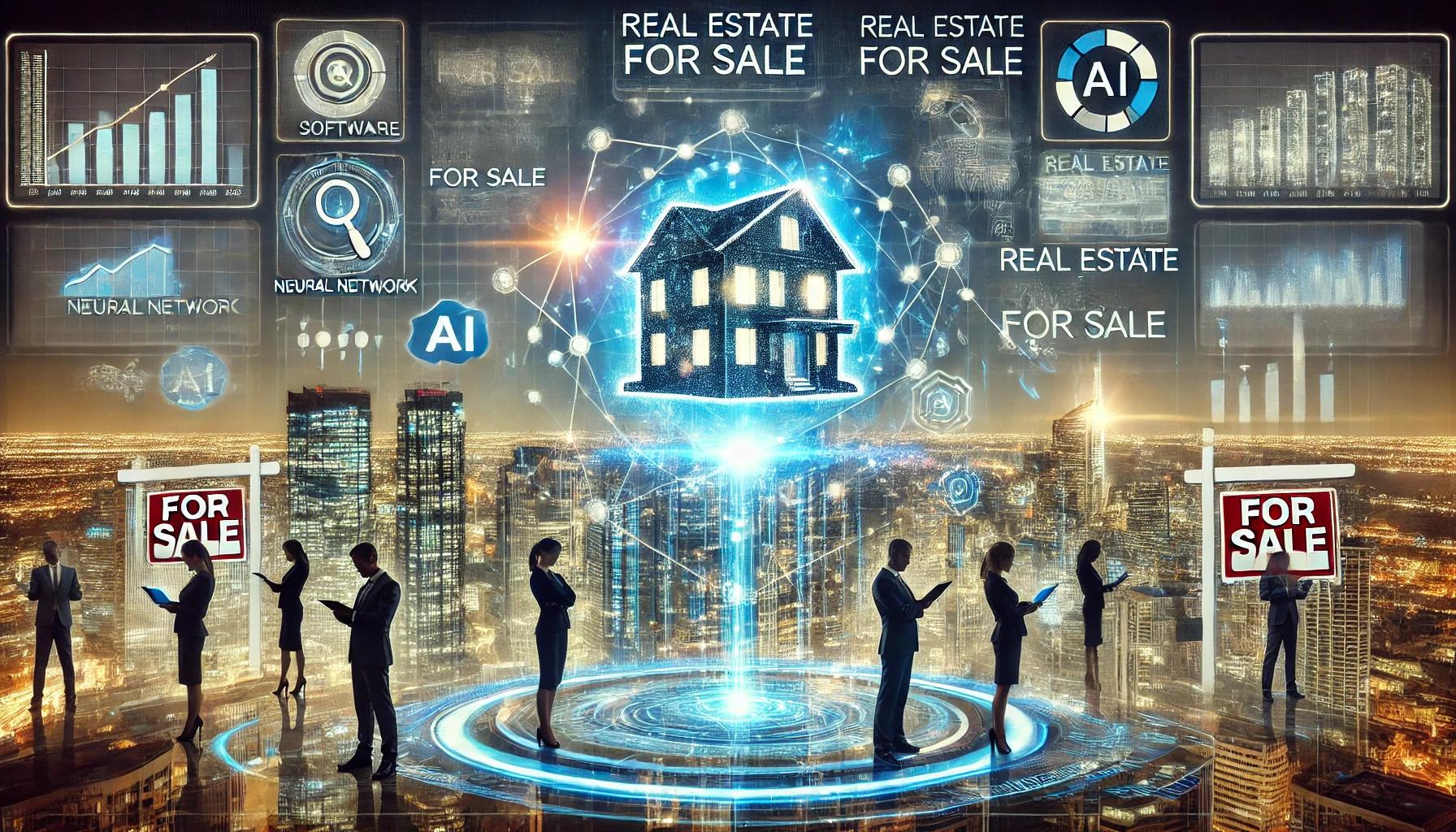 realestate agents in an office overlooking a city